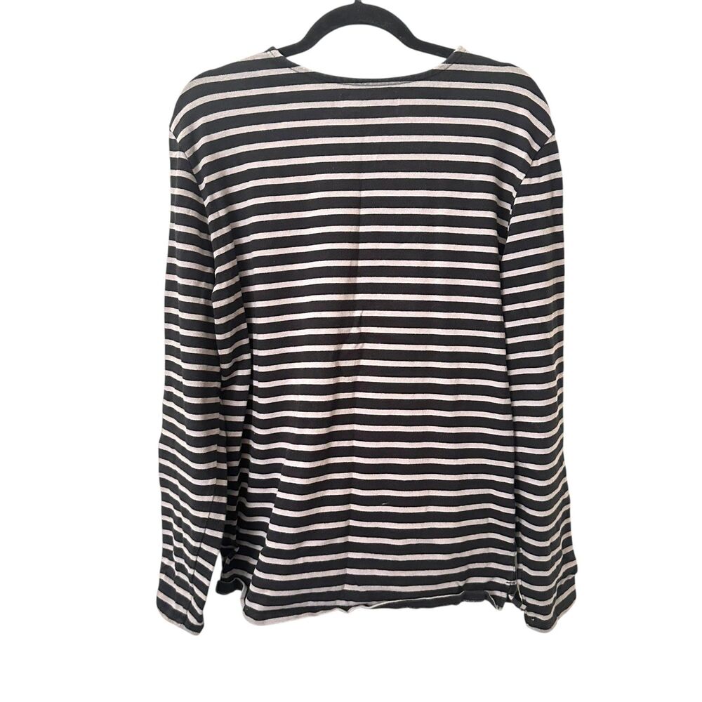 EVERLANE The Mariner Striped Long Sleeve Black/Gray Large‎ - Picture 3 of 5